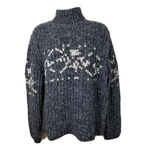 New With Tags Express "The Tweed Sweater" gray/Ivory size Large Turtleneck